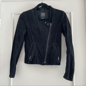 A/X ARMANI EXCHANGE leather moto jacket